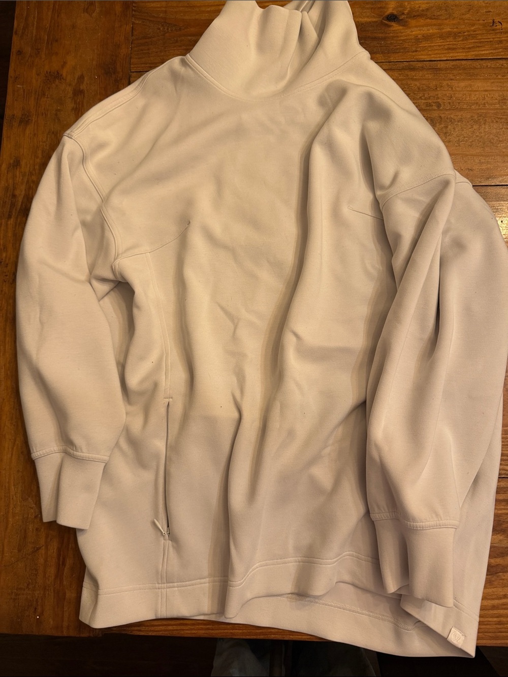 Lululemon Cream High-Neck Pullover Sweater